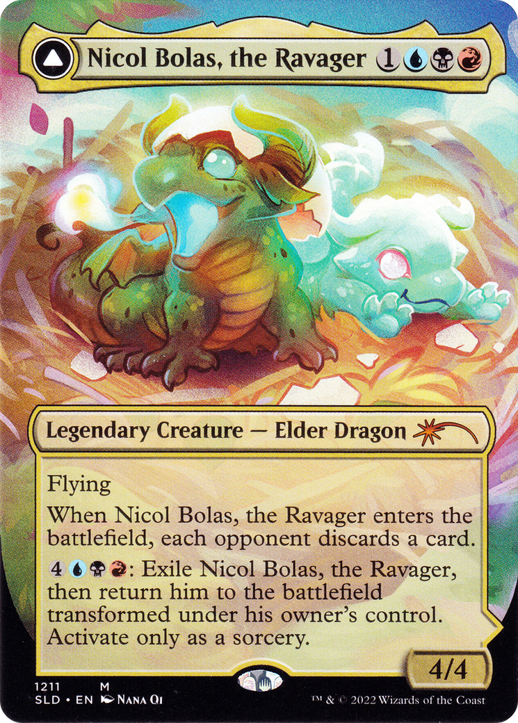 Nicol Bolas, the Ravager // Nicol Bolas, the Arisen (SLD-1211) [Secret Lair Drop] (Borderless)
