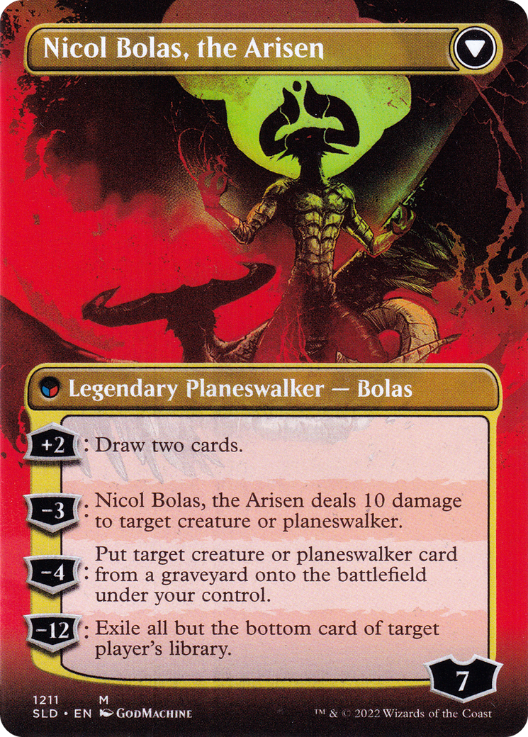 Nicol Bolas, the Ravager // Nicol Bolas, the Arisen (SLD-1211) [Secret Lair Drop] (Borderless)