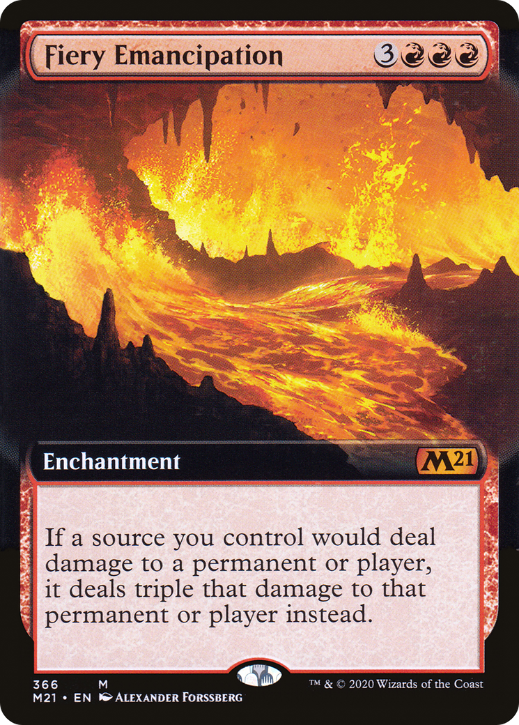 Fiery Emancipation (M21-366) [Core Set 2021]: (Extended Art)