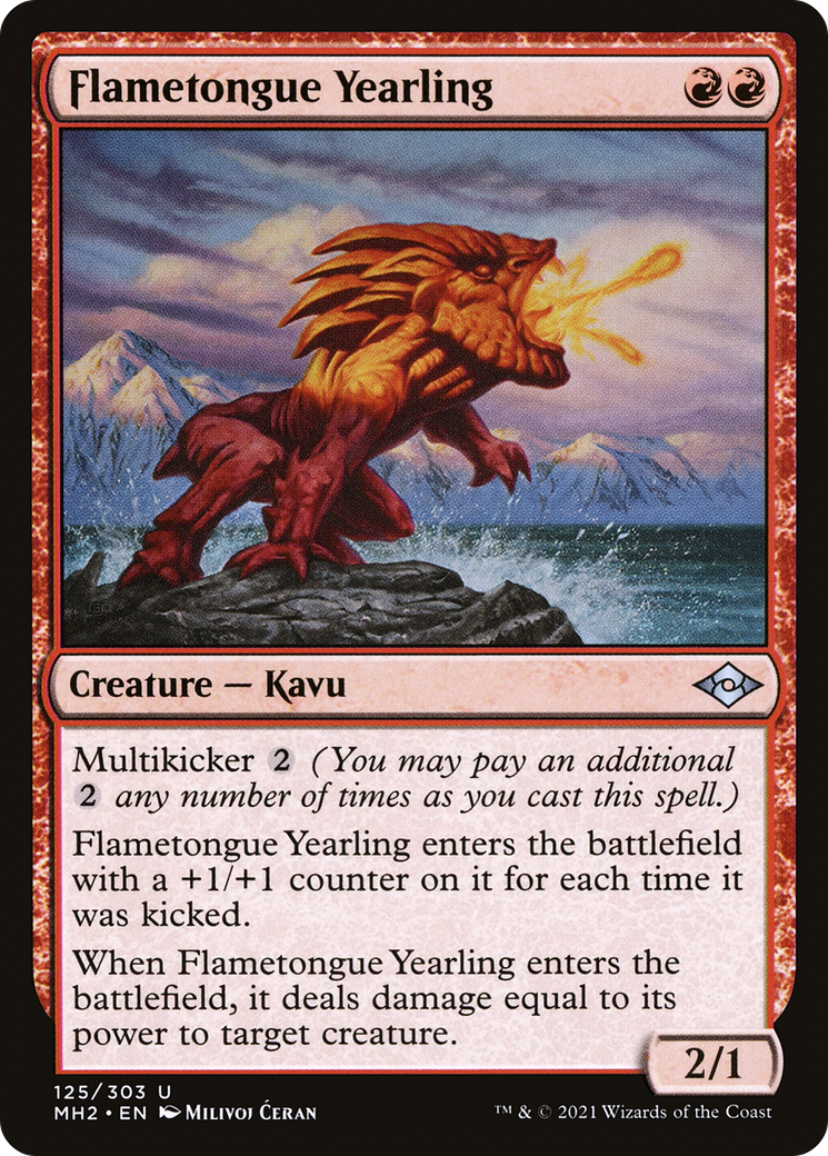 Flametongue Yearling (MH2-125) [Modern Horizons 2]