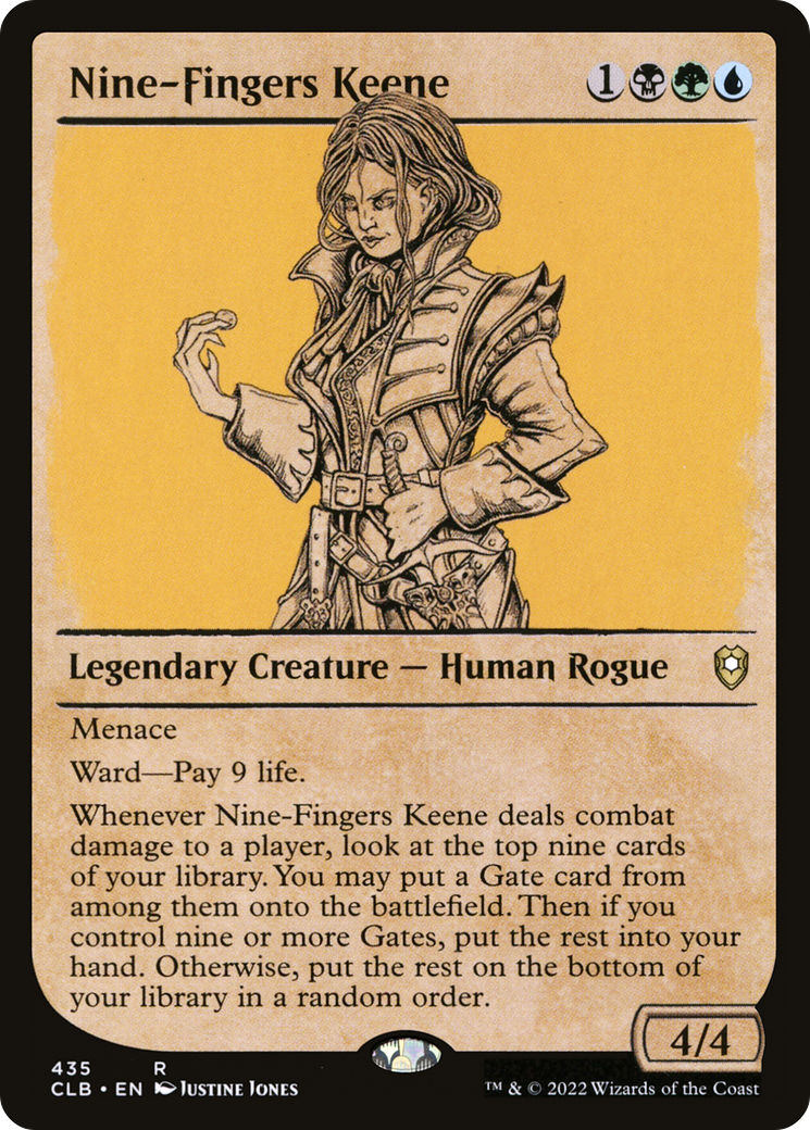 Nine-Fingers Keene (Showcase) (CLB-435) [Commander Legends: Battle for Baldur's Gate]