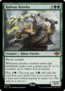 Railway Brawler (PPOTJ-175P) [Outlaws of Thunder Junction Promos]