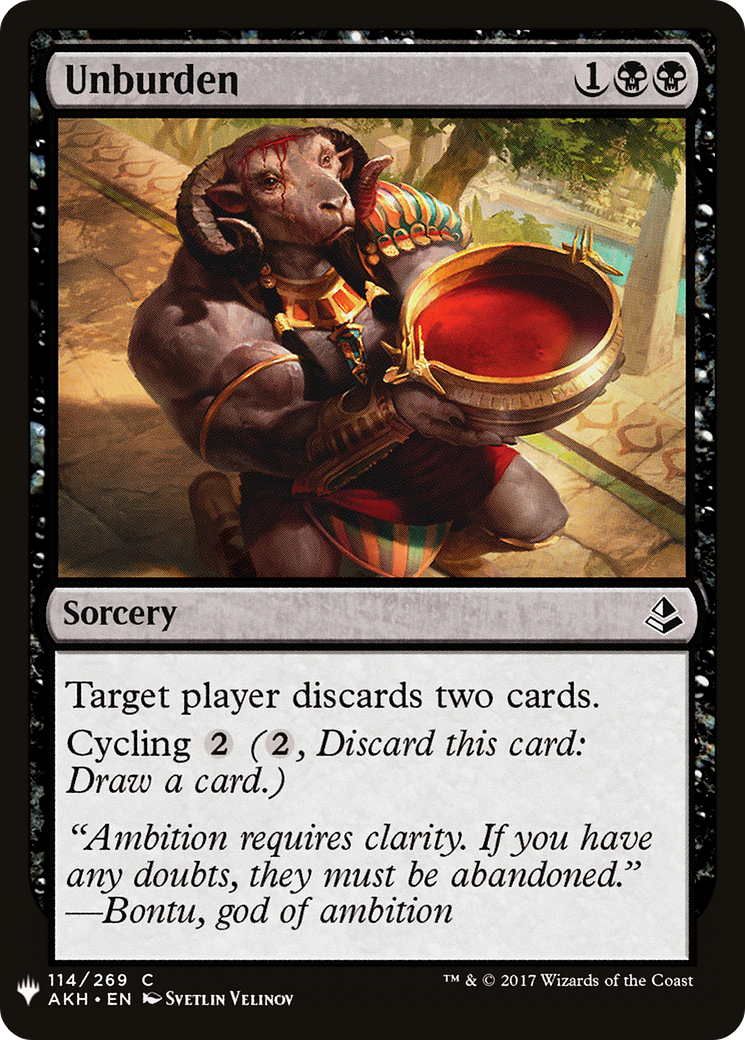 Unburden (LIST-AKH-114) [The List]