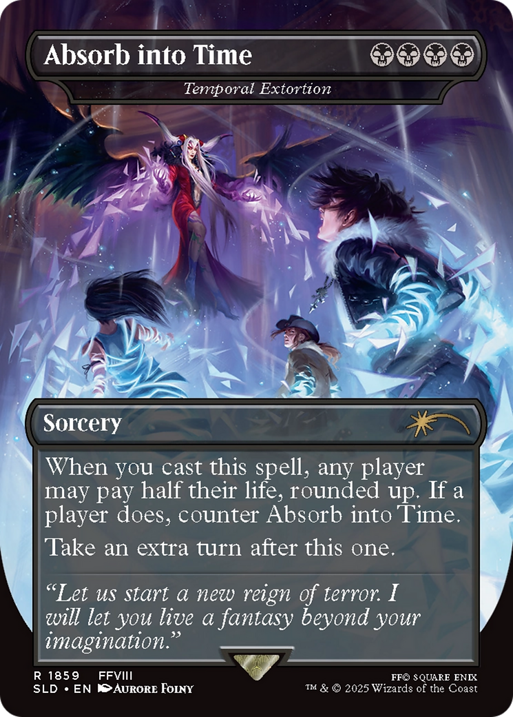 Temporal Extortion (SLD-1859) [Secret Lair Drop] / Absorb into Time (Borderless)
