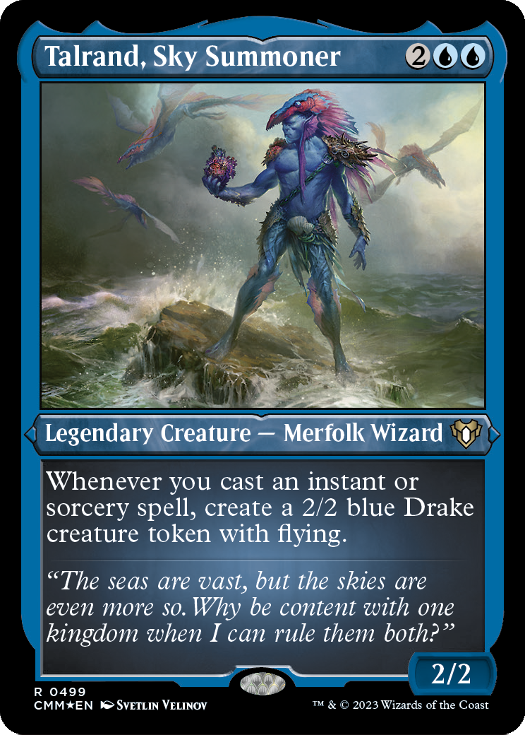Talrand, Sky Summoner (Foil Etched) (CMM-499) [Commander Masters] Foil