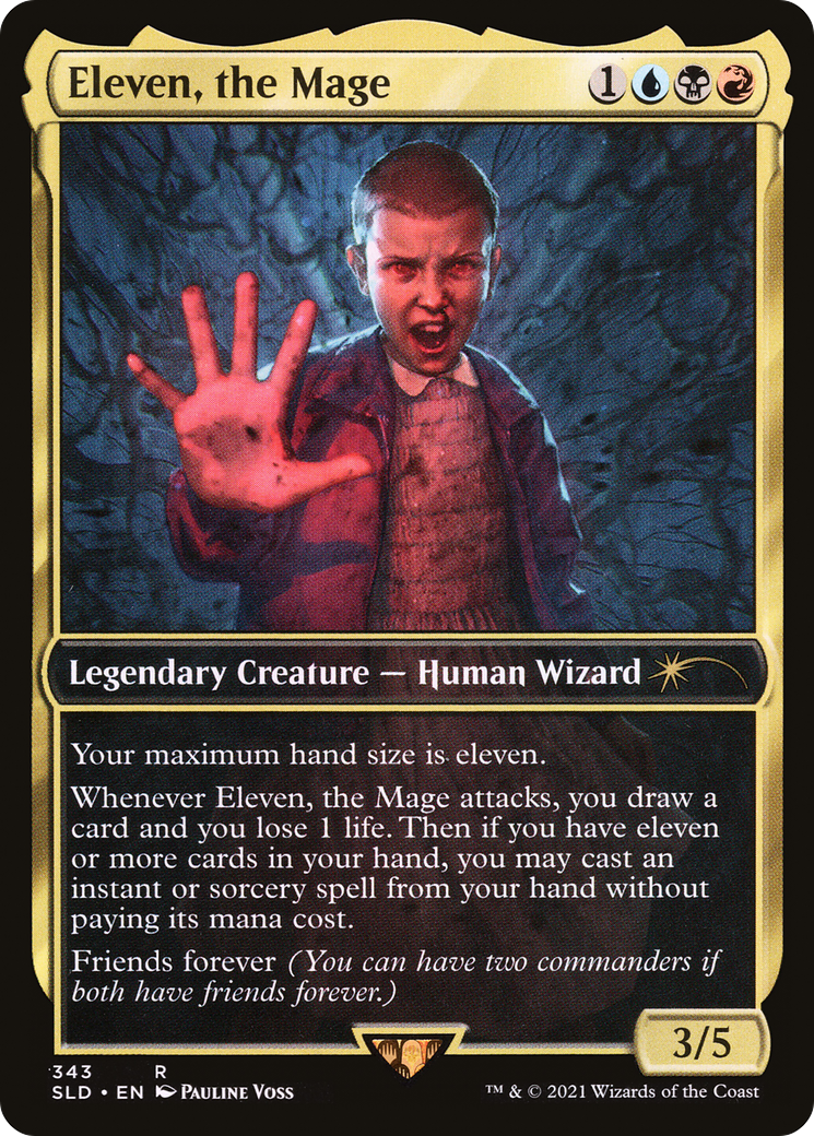 Cecily, Haunted Mage (SLD-343) [Secret Lair Drop] / Eleven, the Mage Foil