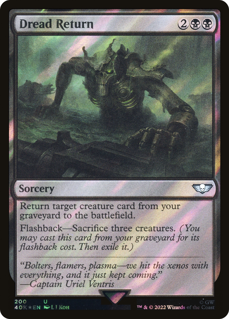 Dread Return (Surge Foil) (40K-200) [Warhammer 40,000 Commander] Foil