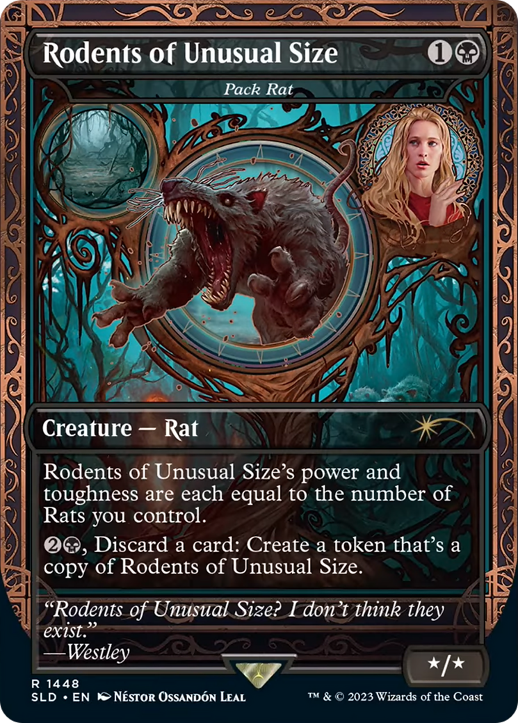 Pack Rat (SLD-1448) [Secret Lair Drop] / Rodents of Unusual Size (Borderless) Foil
