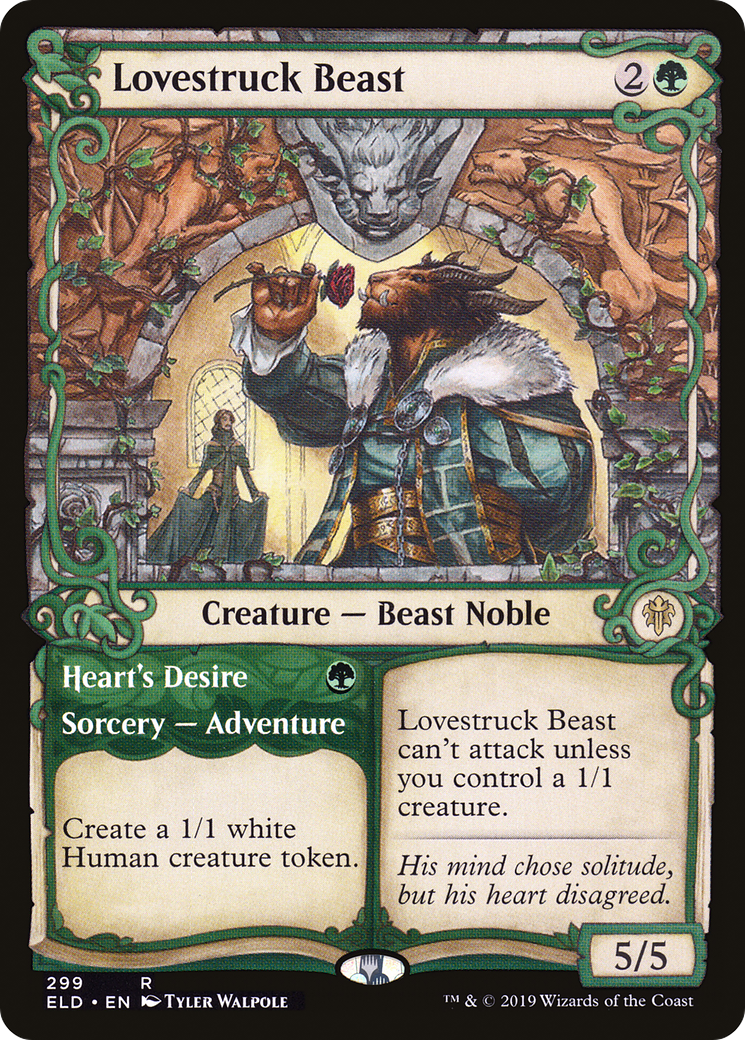 Lovestruck Beast // Heart's Desire (ELD-299) [Throne of Eldraine]: (Showcase) Foil