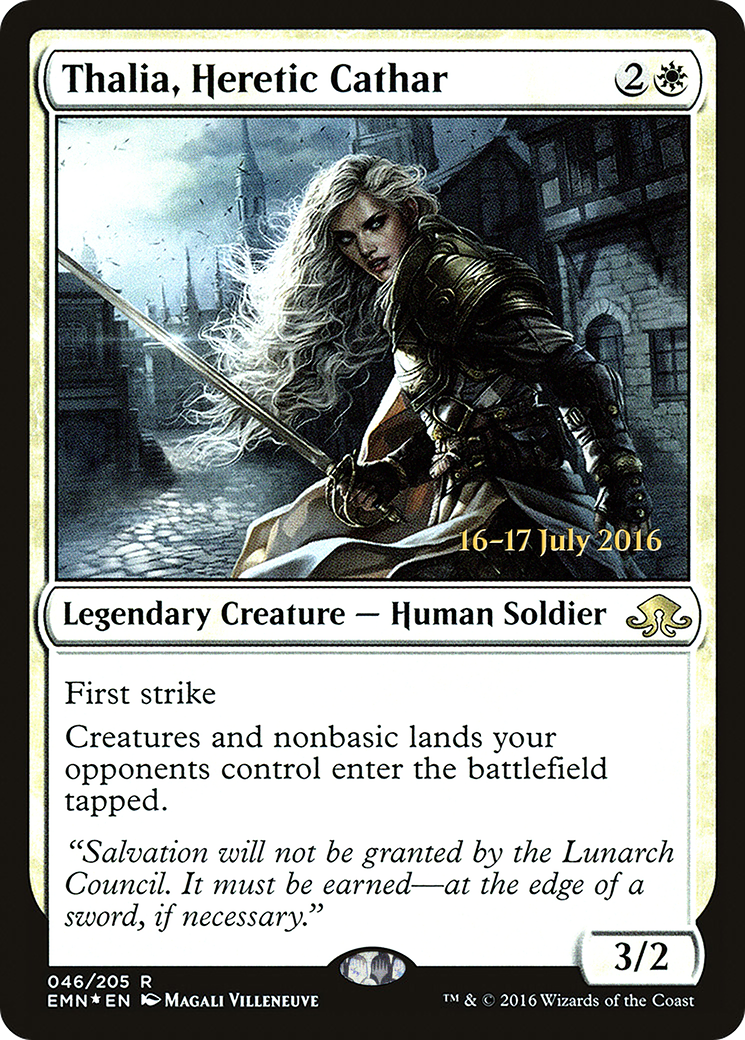 Thalia, Heretic Cathar (PRE-46S) [Eldritch Moon Promos] Foil