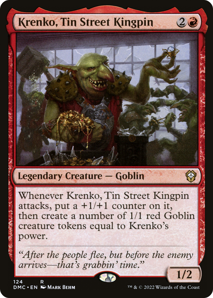 Krenko, Tin Street Kingpin (DMC-124) [Dominaria United Commander]
