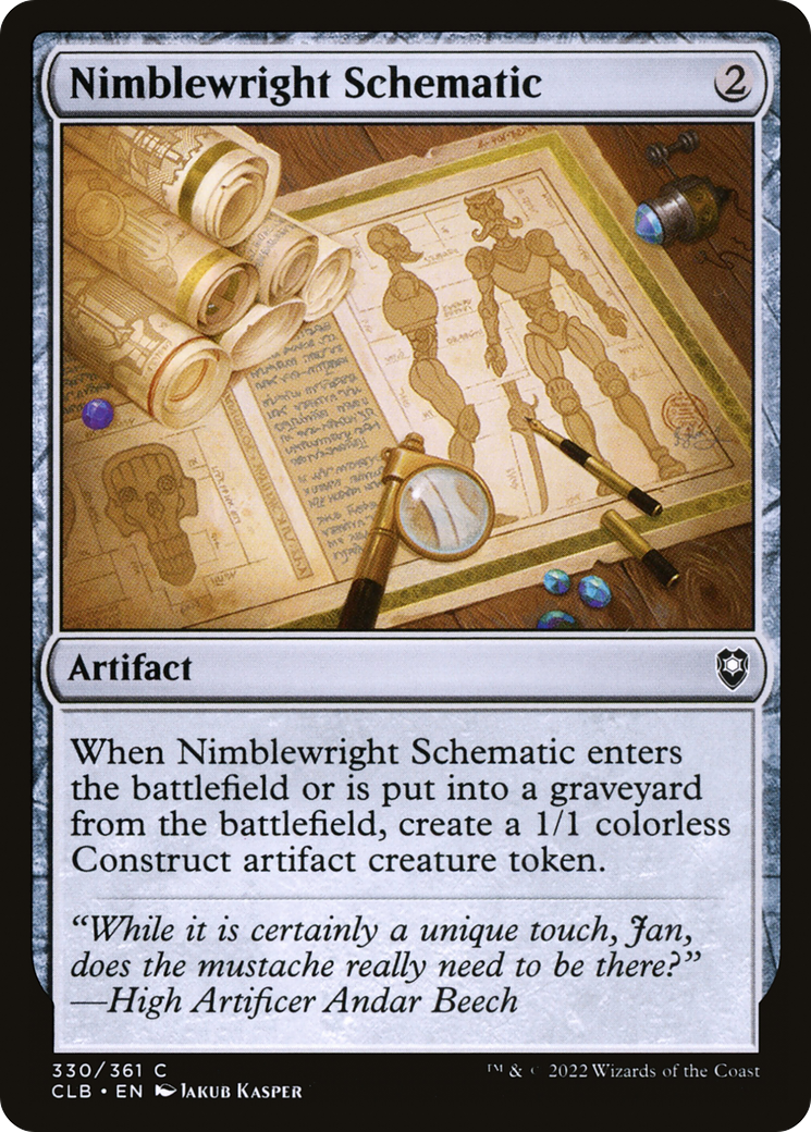 Nimblewright Schematic (CLB-330) [Commander Legends: Battle for Baldur's Gate] Foil