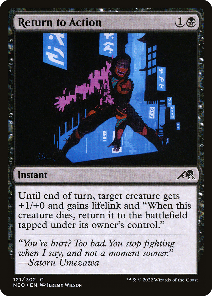 Return to Action (NEO-121) [Kamigawa: Neon Dynasty] Foil
