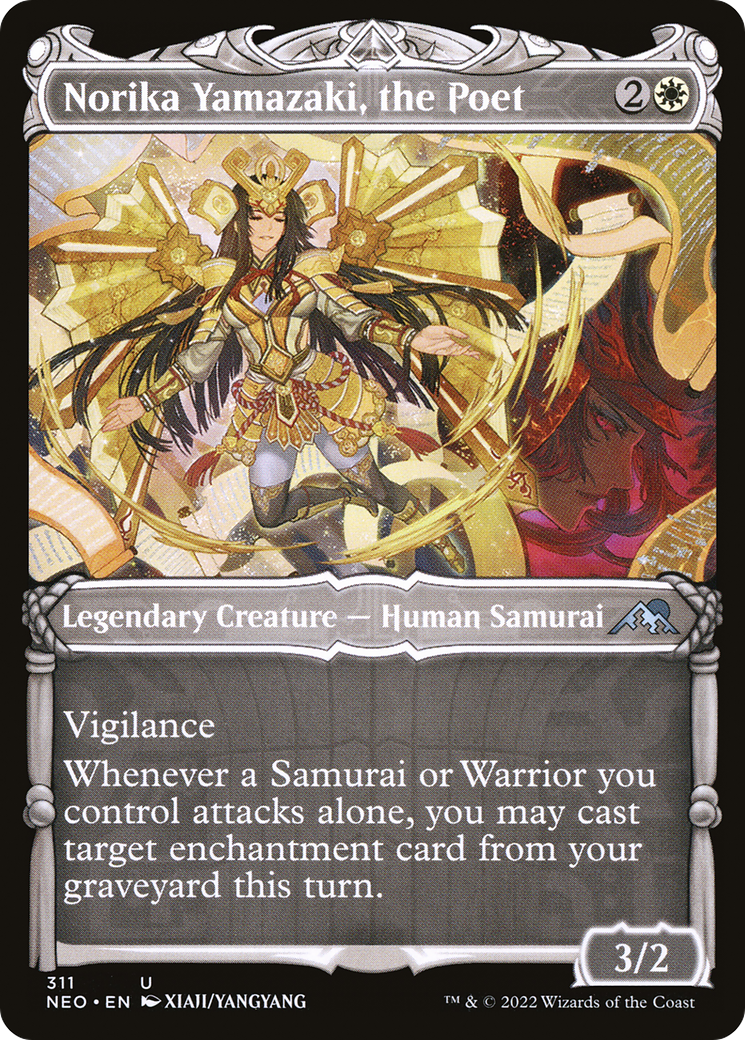 Norika Yamazaki, the Poet (Showcase) (NEO-311) [Kamigawa: Neon Dynasty]