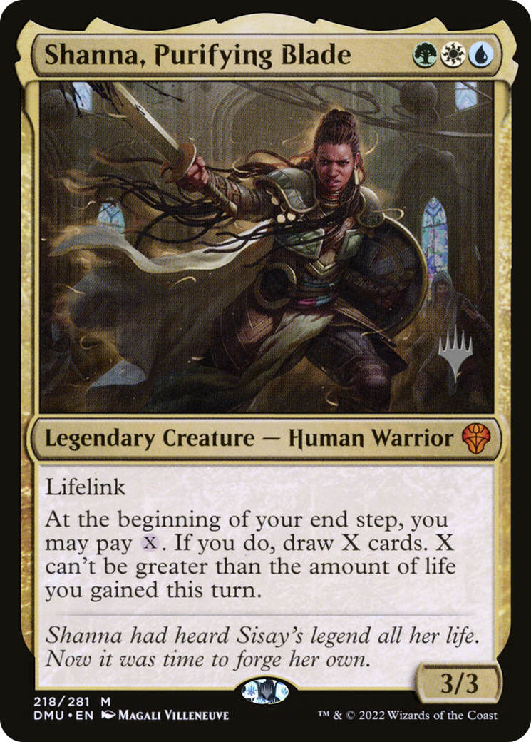 Shanna, Purifying Blade (PPDMU-218) [Promo Pack: Dominaria United Promos]
