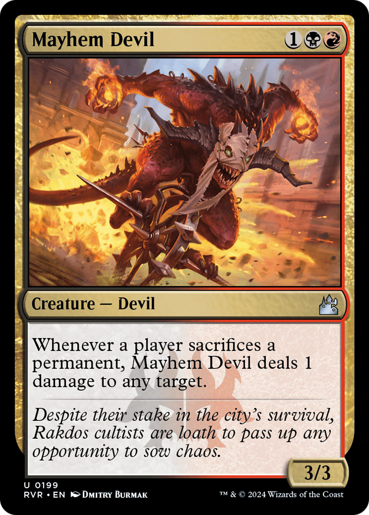 Mayhem Devil (RVR-199) [Ravnica Remastered] Foil