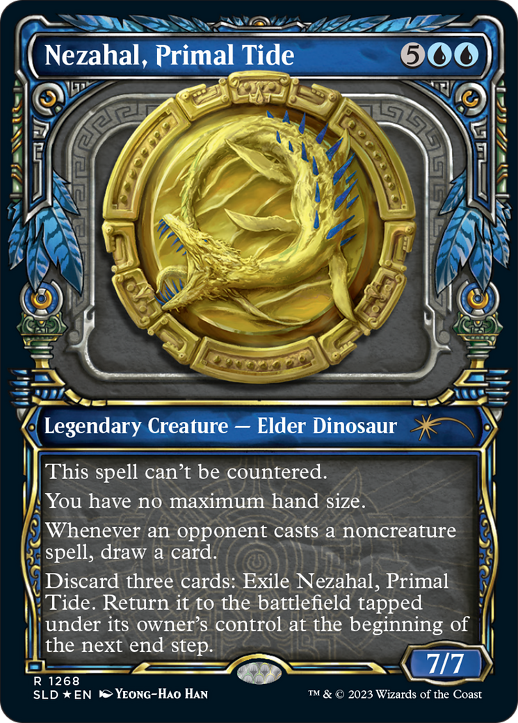 Nezahal, Primal Tide (SLD-1268) [Secret Lair Drop]: (Showcase) Foil