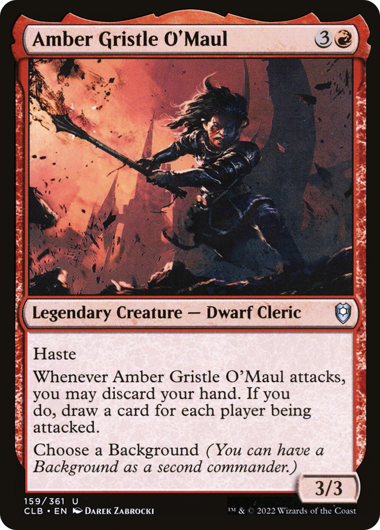 Amber Gristle O'Maul (CLB-159) [Commander Legends: Battle for Baldur's Gate] Foil