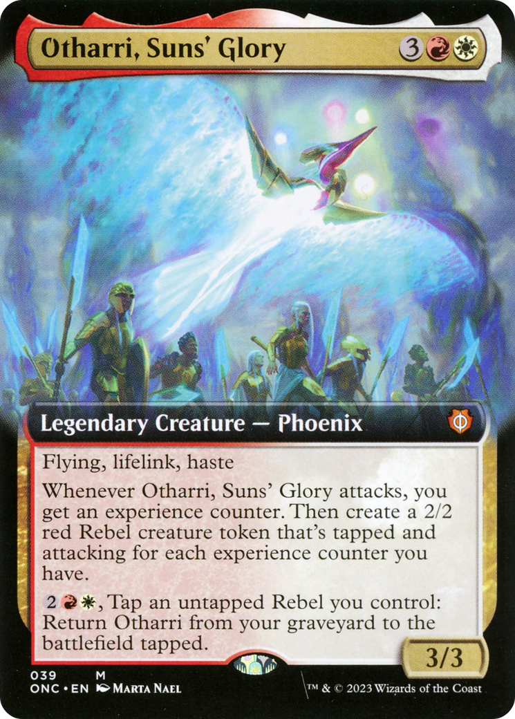 Otharri, Suns' Glory (ONC-039) [Phyrexia: All Will Be One Commander]: (Extended Art) Foil