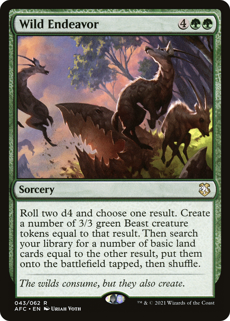 Wild Endeavor (AFC-043) [Forgotten Realms Commander]