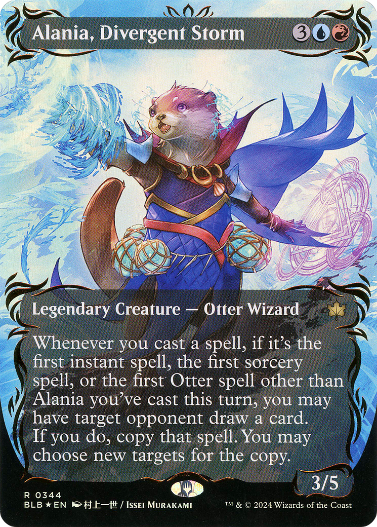 Alania, Divergent Storm (BLB-344) [Bloomburrow]: (Showcase) (Borderless) Foil