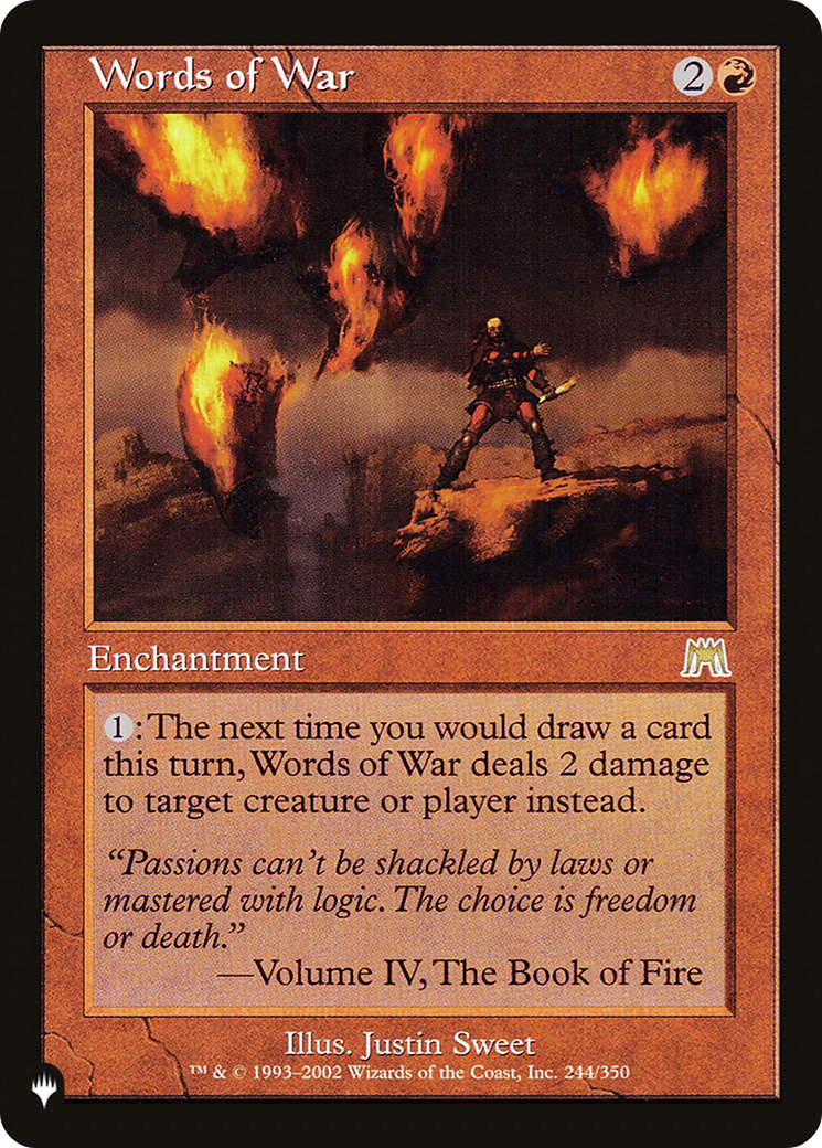 Words of War (LIST-ONS-244) [The List]
