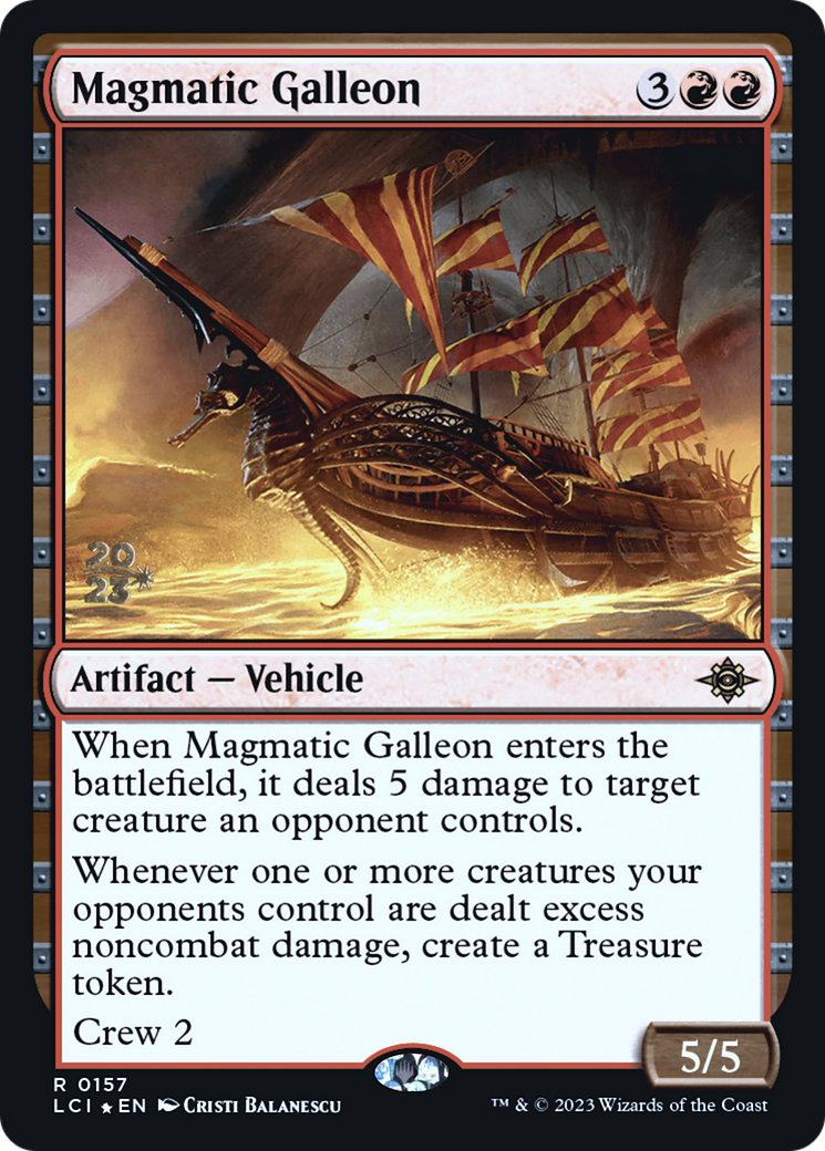 Magmatic Galleon (PRE-157S) [The Lost Caverns of Ixalan Promos] Foil