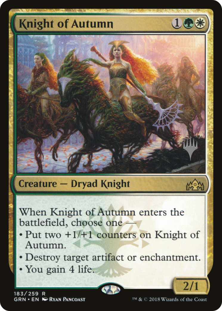 Knight of Autumn (PPM20-183P) [Guilds of Ravnica Promos]