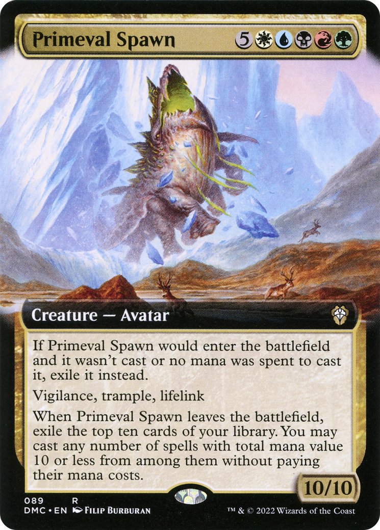 Primeval Spawn (Extended Art) (DMC-089) [Dominaria United Commander]