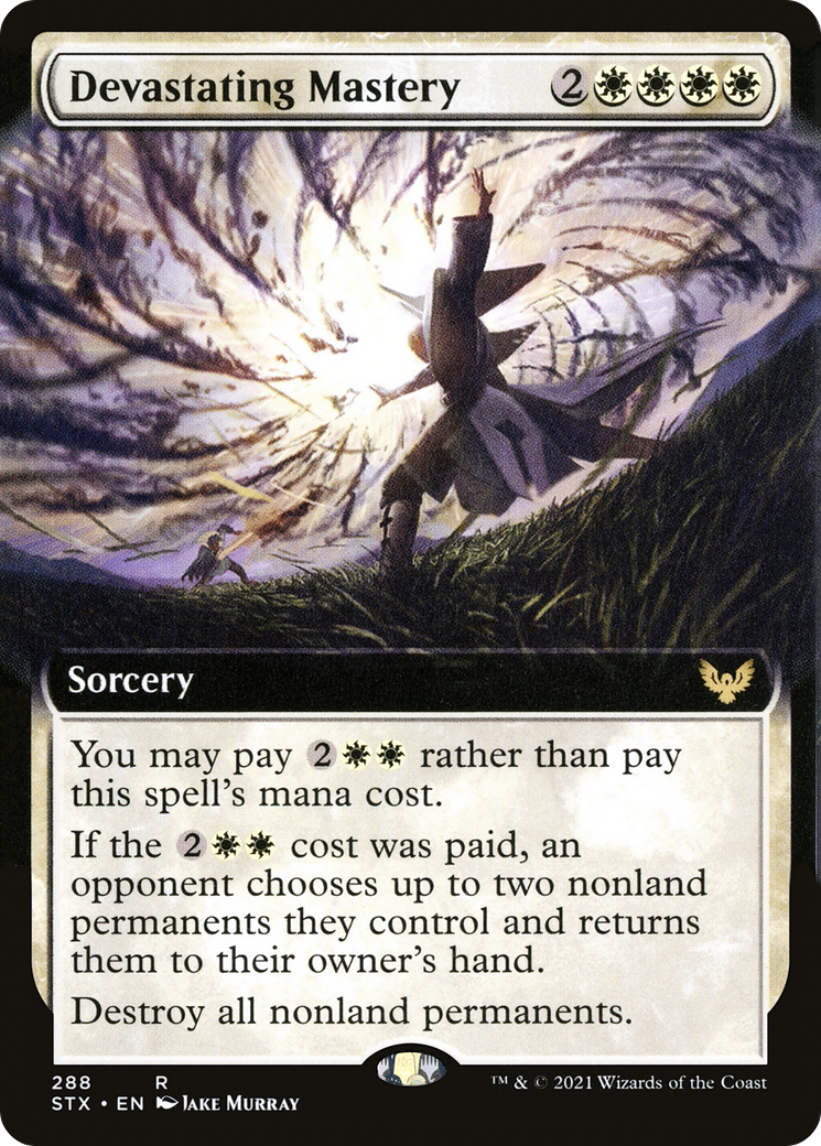 Devastating Mastery (STX-288) [Strixhaven: School of Mages]: (Extended Art) Foil