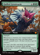 Quilled Greatwurm (FDN-473) [Foundations]: (Extended Art) Foil