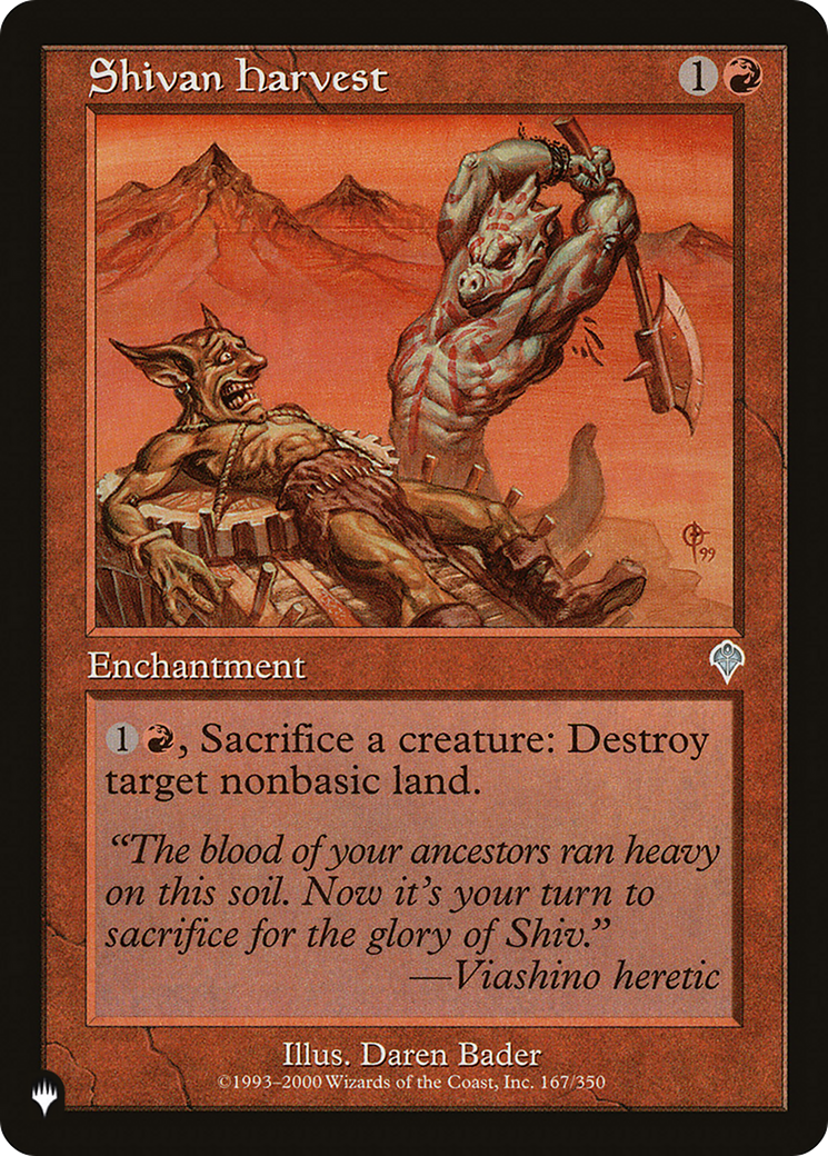 Shivan Harvest (LIST-INV-167) [The List]