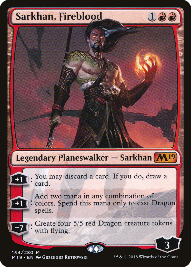 Sarkhan, Fireblood (M19-154) [Core Set 2019] Foil