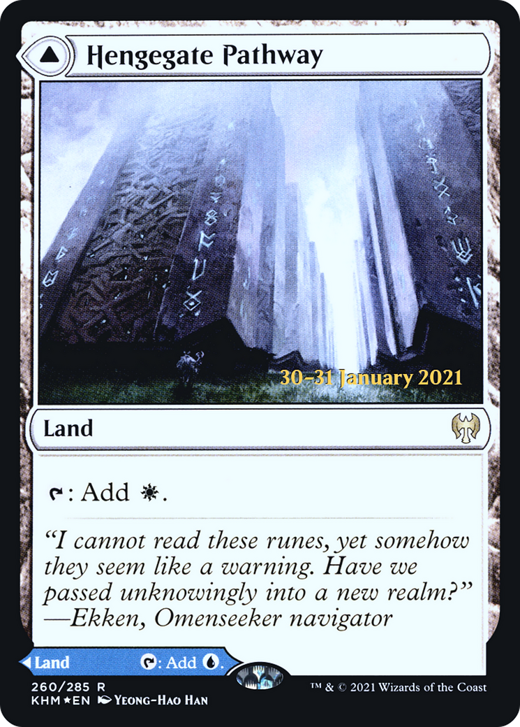 Hengegate Pathway // Mistgate Pathway (PRE-260S) [Kaldheim Promos] Foil