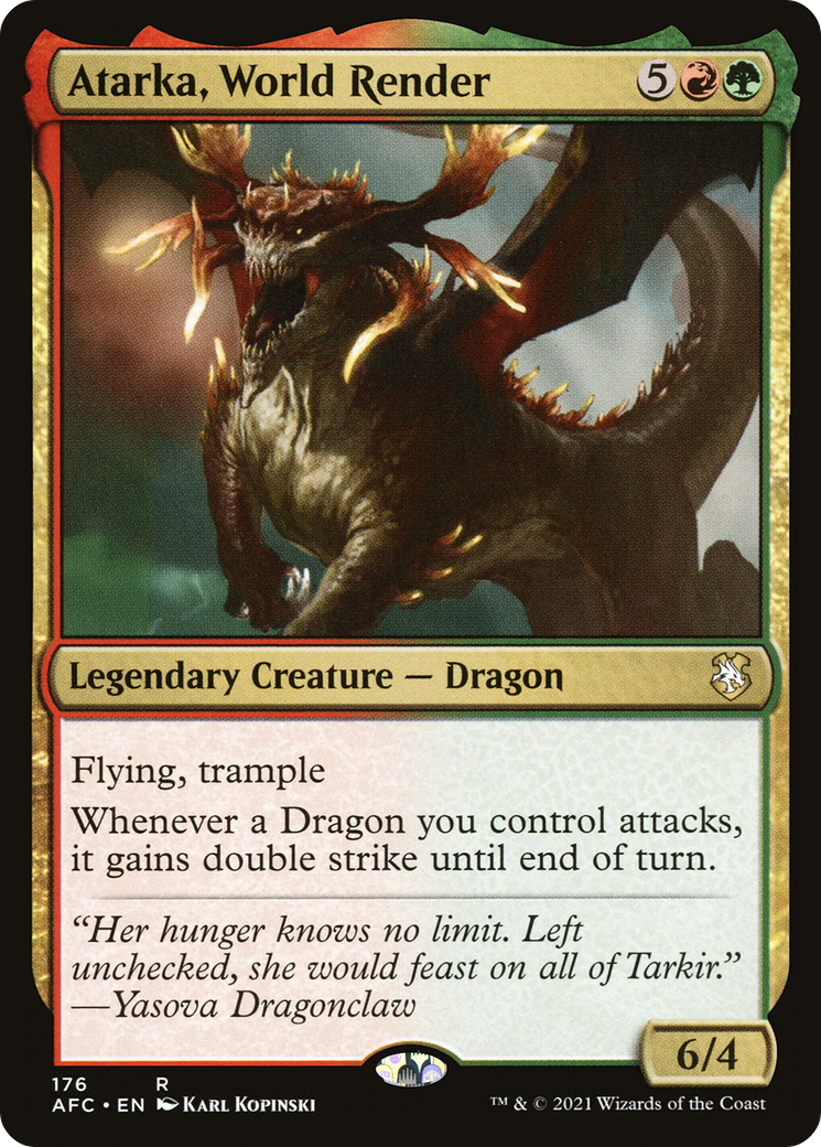 Atarka, World Render (AFC-176) [Forgotten Realms Commander]