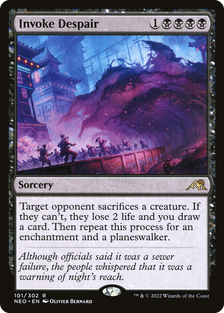 Invoke Despair (NEO-101) [Kamigawa: Neon Dynasty] Foil