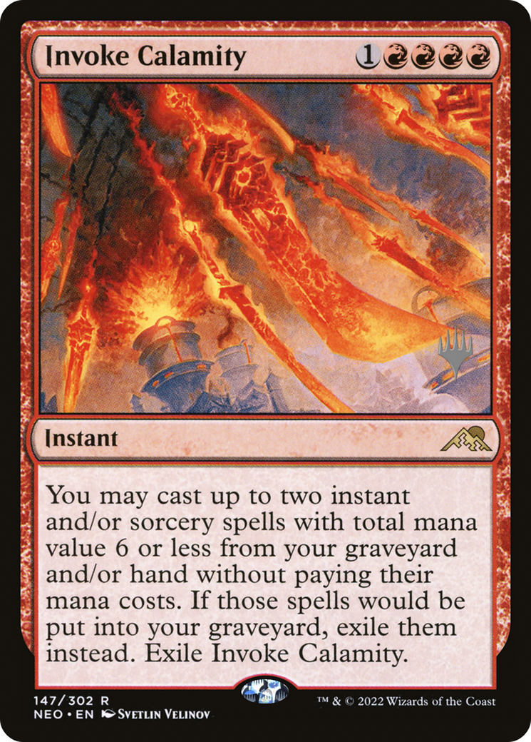 Invoke Calamity (PPNEO-147) [Promo Pack: Kamigawa: Neon Dynasty Promos]