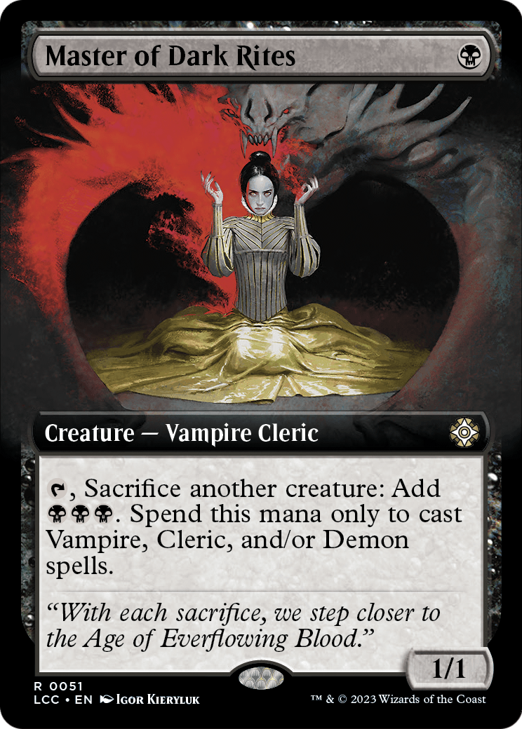 Master of Dark Rites (Extended Art) (LCC-051) [The Lost Caverns of Ixalan Commander]