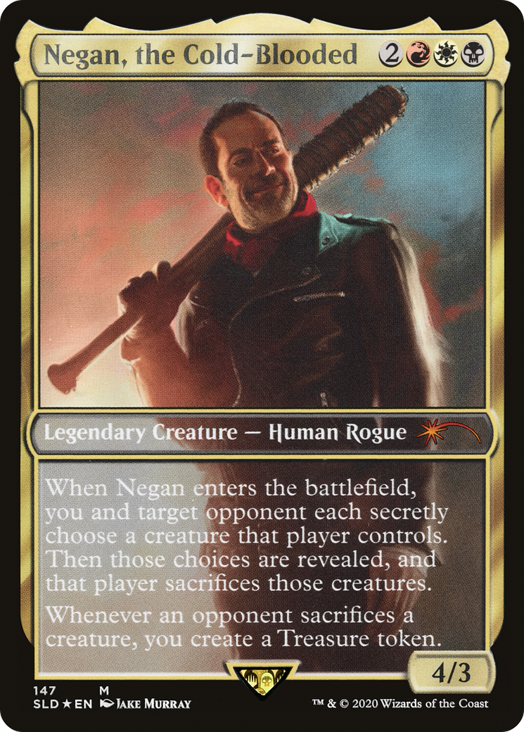 Malik, Grim Manipulator (SLD-147) [Secret Lair Drop] / Negan, the Cold-Blooded Foil