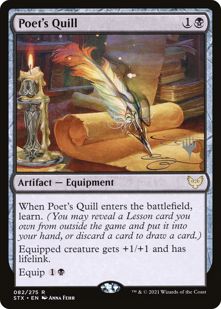 Poet's Quill (PPSTX-82P) [Promo Pack: Strixhaven: School of Mages Promos]
