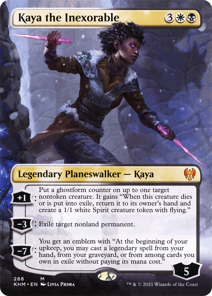 Kaya the Inexorable (KHM-288) [Kaldheim] (Borderless) Foil