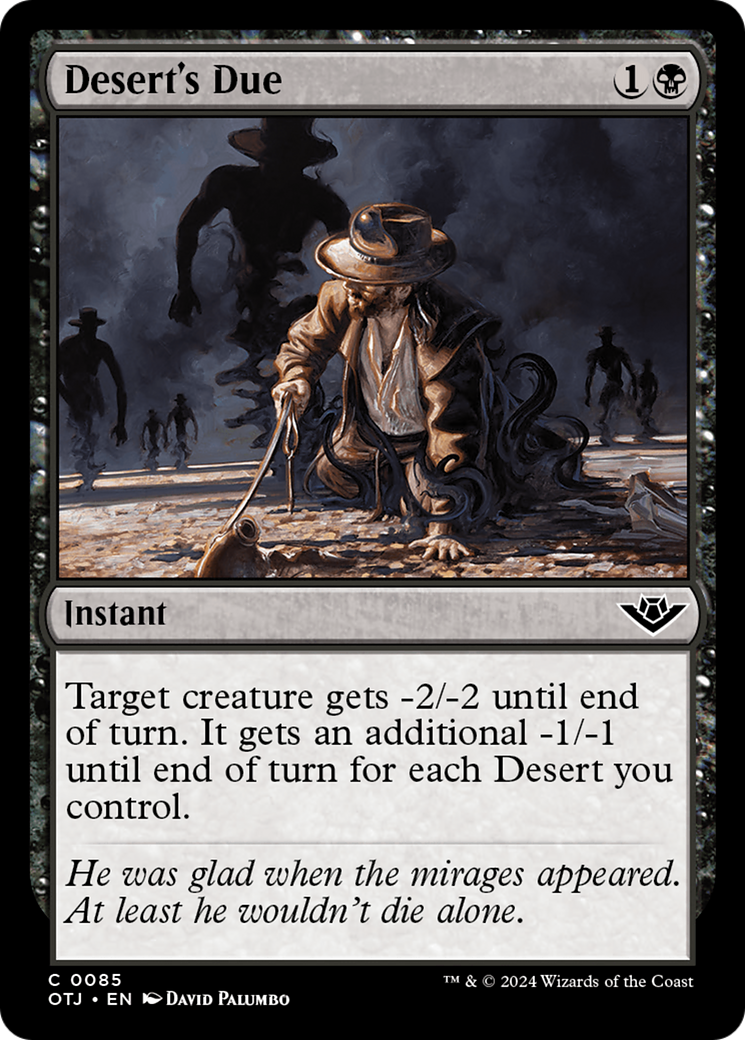 Desert's Due (OTJ-085) [Outlaws of Thunder Junction] Foil