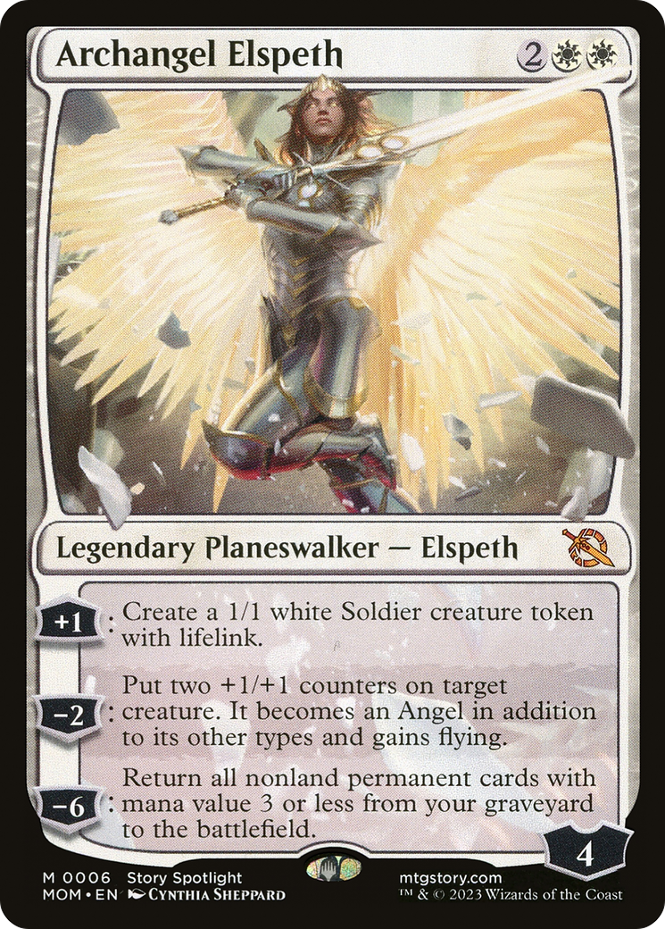 Archangel Elspeth (MOM-006) [March of the Machine] Foil