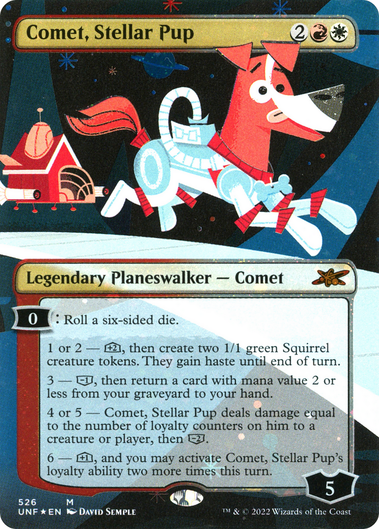 Comet, Stellar Pup (Borderless) (Galaxy Foil) (UNF-526) [Unfinity] Foil