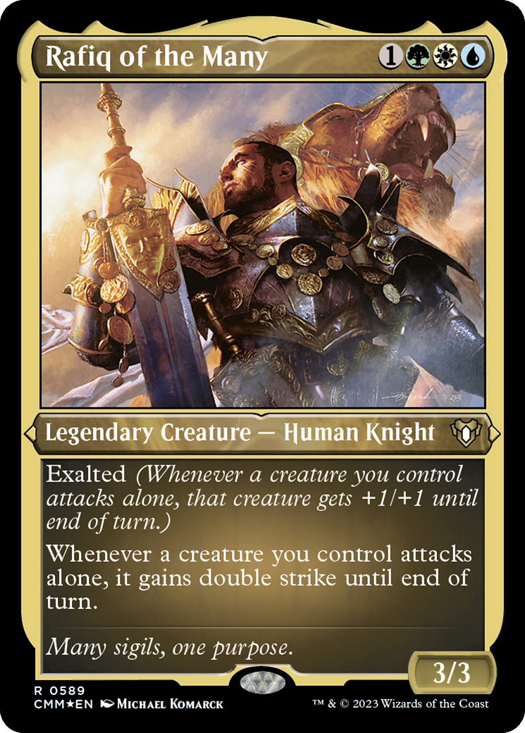 Rafiq of the Many (CMM-589) [Commander Masters] Etched Foil