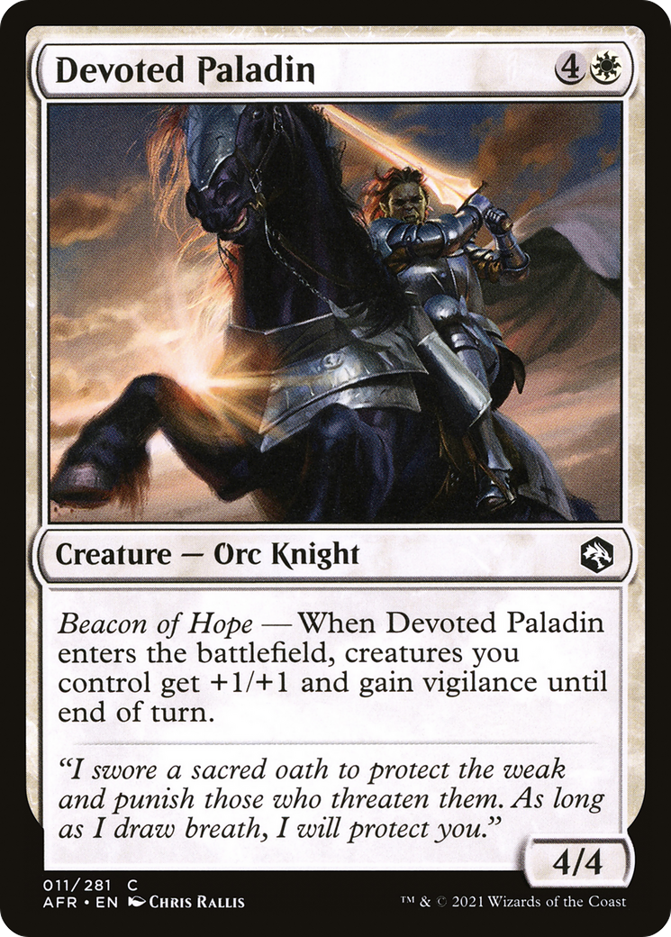Devoted Paladin (AFR-011) [Adventures in the Forgotten Realms]