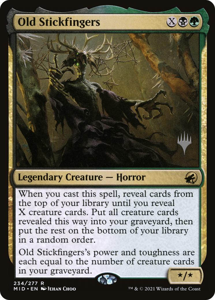 Old Stickfingers (PPMID-234P) [Promo Pack: Innistrad: Midnight Hunt Promos]