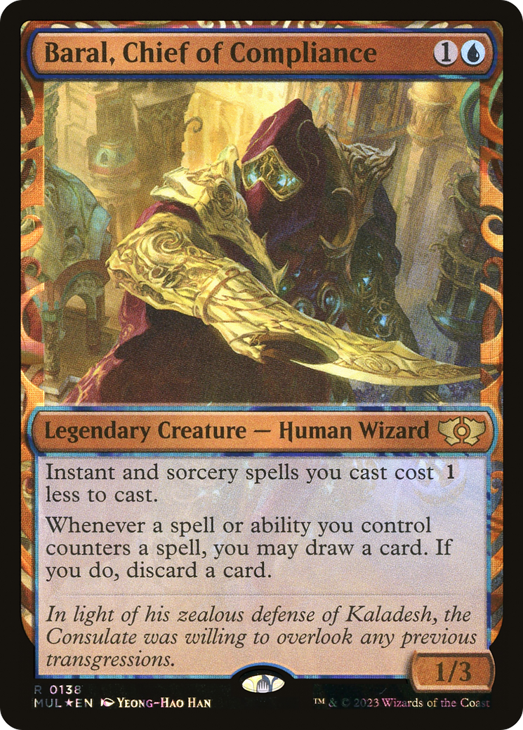 Baral, Chief of Compliance (MUL-138) [Multiverse Legends]: (Showcase) Foil