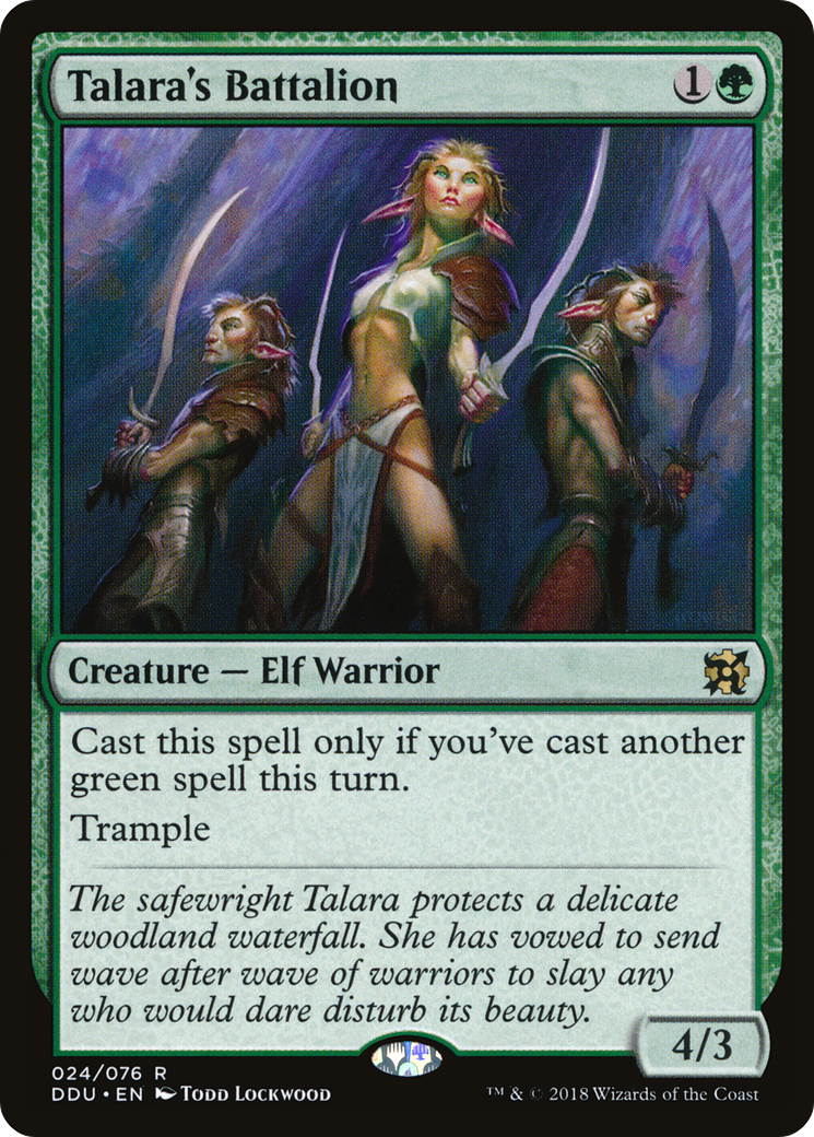 Talara's Battalion (DDU-024) [Duel Decks: Elves vs. Inventors]