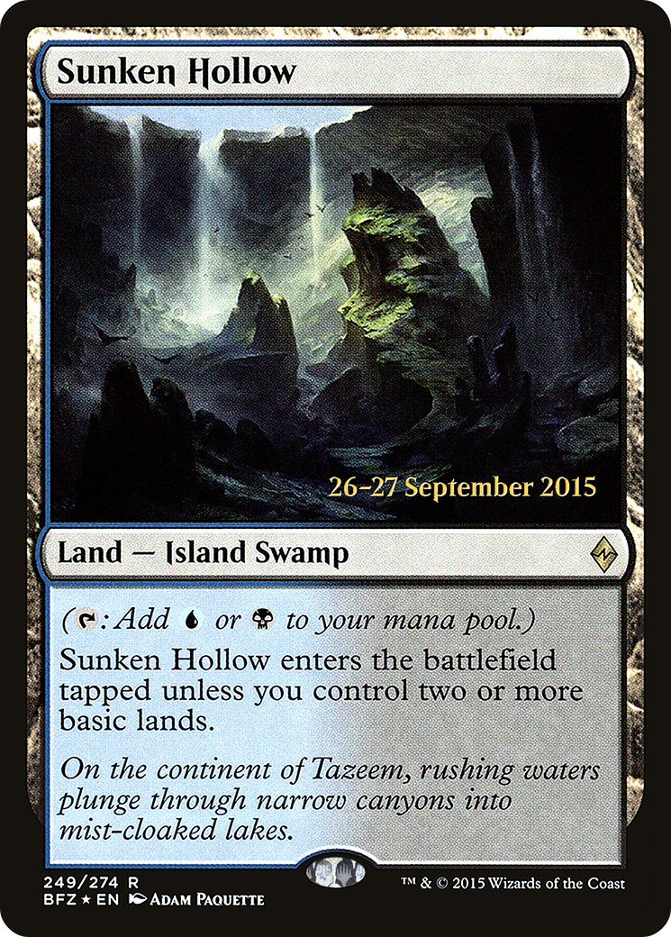 Sunken Hollow (PRE-249S) [Battle for Zendikar Promos] Foil